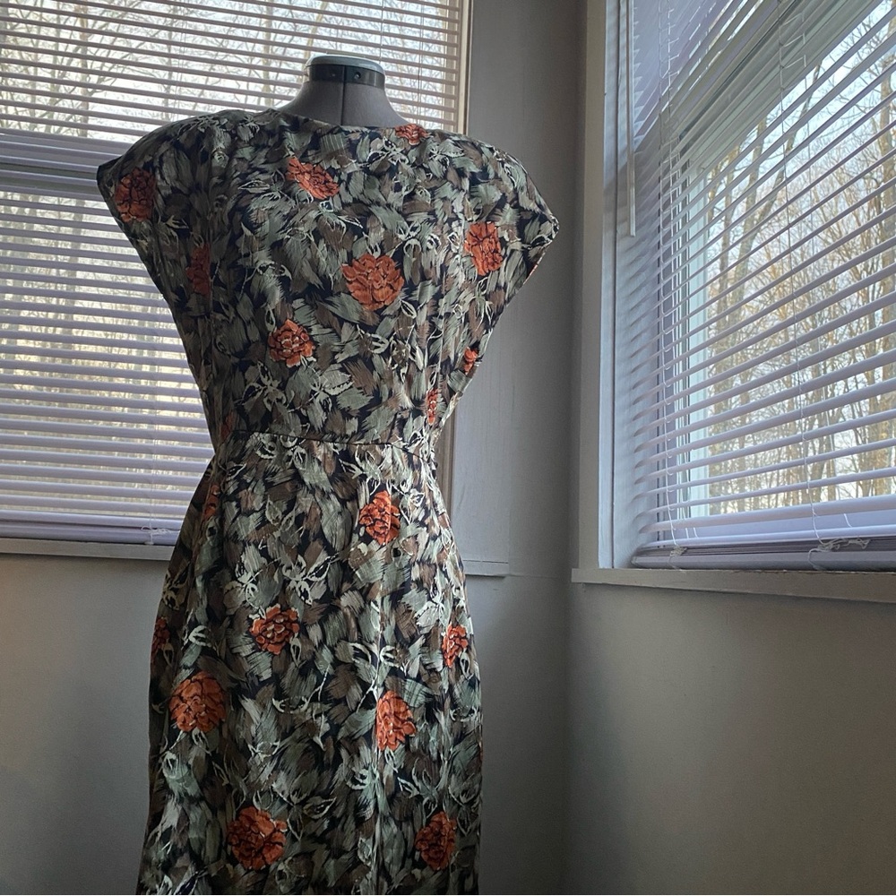 DQ FASHIONS Multicolor Floral Cocktail Princess Vintage Floral Dress Size S